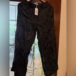 Black Satin Pants